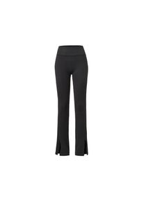Tchibo - Seamless-Flared-Sporthose mit Schlitz - Damen - Gr. L - anthrazit