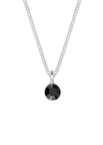 Elli Kette Damen Gr&ouml;&szlig;e 45 schwarz / silber