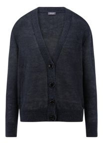 Basler - Strickjacke mit V-Ausschnitt, blau, Gr. 48, Alpaka