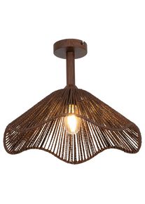 Collet's Monde Deckenleuchte , Braun , Metall, Papier , Kreise , Blume , 31 cm , RoHS, CE , Lampen & Leuchten, Innenbeleuchtung, Deckenlampen, Deckenlampen