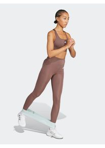 adidas Performance, Femmes Pantalon de sport 'Opt Ess', marron / blanc