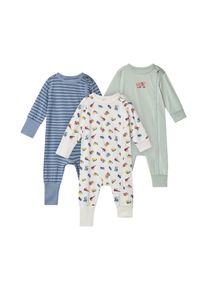 Tchibo - 3 pyjamas pour b&eacute;b&eacute; - B&eacute;b&eacute; - taille: 86/92 - bleu/vert/imprim&eacute;
