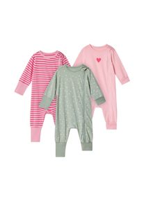Tchibo - 3 pyjamas pour b&eacute;b&eacute; - B&eacute;b&eacute; - taille: 50/56 - vert/rose/imprim&eacute;