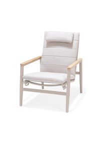 Tchibo - Fauteuil lounge d&rsquo;ext&eacute;rieur ScanCom avec dossier r&eacute;glable - marron/gris