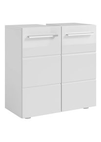 Mid.you Waschbeckenunterschrank , Weiss, Weiss Hochglanz , Holzwerkstoff , 1 F&auml;cher , 60x62x31 cm , stehend , Badezimmer, Badezimmerschr&auml;nke, Waschbeckenunterschr&auml;nke
