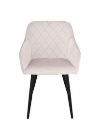 Livetastic Armlehnstuhl , Hellgrau , Holz, Metall, Textil , Pappel , Sperrholz , Rundrohr , 55x84x60 cm , Esszimmer, St&uuml;hle, Polsterst&uuml;hle