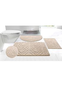 Goodproduct, GOODproduct Badematte &raquo;Louvres, Badvorleger, Badezimmer Teppich, Duschvorleger&laquo; H&ouml;he 10 mm rutschhemmend beschichtet schnell trocknend 