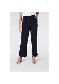 MAC, Unisex, MAC 3/4-Hose &raquo;CHIARA CROPPED&laquo; mit weitem, geradem Bein, dunkelblau, 48, N-Gr, Stoffhose CHIARA cropped von MAC