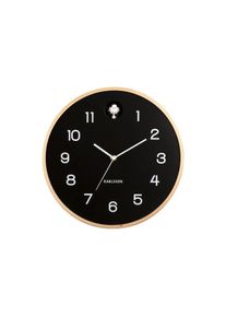 Karlsson, Unisex, Wanduhr &raquo;Natural Cuckoo&laquo;, schwarz, &Oslash; 31,5cm, Abmessungen: 31.5 x 6 cm (DxT)