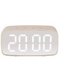 Karlsson, Wecker &raquo;Mirror&laquo;, wei&szlig;, Einheitsgr&ouml;&szlig;e, Abmessungen: 6 x 12.1 x 4.6 cm (HxBxT)