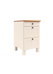 Home Affaire, Home Affaire Unterschrank &raquo;Alby2&laquo; Mit Metallgriffen, Breite 50 cm, wei&szlig;, honigfarben, Massivholz, B/H/T: 50 cm x 85 cm x 60 cm