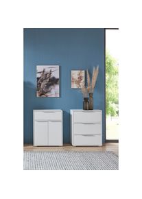 TRENDTEAM, TRENDTEAM Kommode &raquo;Luca&laquo; 2 Stk. tlg. zweiteiliges Set, wei&szlig;, Holzwerkstoff, B/H/T: 61 cm x 76 cm x 28 cm