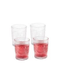 Relaxdays, Relaxdays Glas &raquo;4er Set, 300 ml&laquo;, transparent, Glas, &Oslash; 8 cm x 10 cm