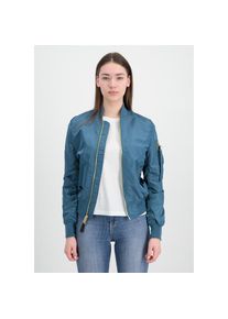 Alpha Industries, Unisex, Bomberjacke &raquo;MA-1 VF Light W&laquo;, vintage marine, XS, Flight Nylon Stoff