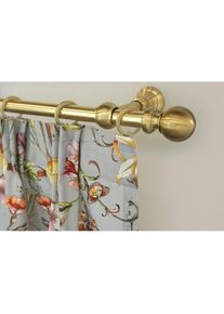 Garesa, Garesa Gardinenstange &raquo;ANDREA&laquo; &Oslash; 20 mm 1 l&auml;ufig-l&auml;ufig Wunschmassl&auml;nge Vorhanggarnitur, verl&auml;ngerbar, Endknopf Kugel lang, mit Ringen, 