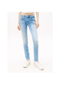 Tommy Jeans, Unisex, Skinny-fit-Jeans &raquo;SOPHIE LW SKN&laquo; mit Logo-Badge, in Kn&ouml;chell&auml;nge, denim light, 34, L&auml;nge 32, Figurbetonende Skinny-fit-Jeans f&uuml;r 