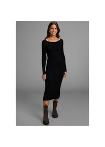 HECHTER PARIS, Unisex, HECHTER PARIS Strickkleid mit Cutouts und Kn&ouml;pfen - NEUE KOLLEKTION, schwarz solid, 36, N-Gr, Strickkleid mit Cutouts mit 