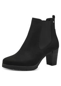 Tamaris, Unisex, Stiefelette mit Stretcheinsatz, schwarz, 35, Klassische Stiefelette im Chelsea-Look, vegane Verarbeitung