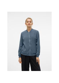 V&eacute;ro Moda Vero Moda, Unisex, Bomberjacke &raquo;VMCONNY, leichte Jacke f&uuml;r den &Uuml;bergang&laquo; seitliche Eingrifftaschen, Rippb&uuml;ndchen, china blau, M, Leichter Blouson von 