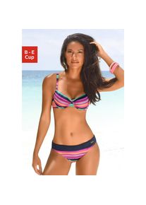 Lascana, Unisex, Lascana B&uuml;gel-Bikini-Top &raquo;Rainbow&laquo; mit seitlicher Regulierung, bunt, gestreift, 44, Cup B, Elegantes Design