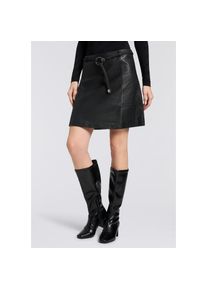 Mauritius, Unisex, Lederrock &raquo;GWHalie&laquo; Set, inkl. Fleckg&uuml;rtel, 2 Stk. mit Flechtg&uuml;rtel, schwarz, XS, Lederrock GWHalie von GIPSY by Mauritius, 