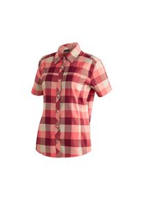 Maier Sports, Unisex, Outdoorbluse &raquo;Kendra S/S W&laquo; Unisex Kurzarmbluse, pflegeleichte Karobluse, rot, 46, Kurzarmbluse mit Webkaro f&uuml;r 