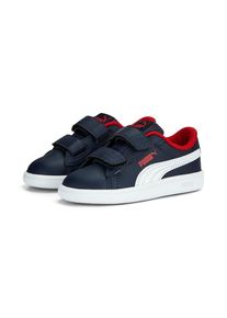 Puma, Herren, Puma Sneaker &raquo;SMASH 3.0 L V INF&laquo; mit Klettverschluss, mit Gummilaufsohle, Innenmaterial aus Textil, Puma navy, Puma wei&szlig;, for all time 