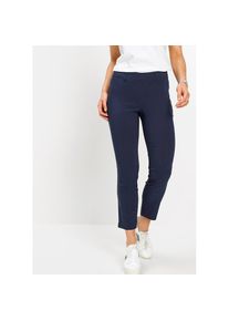bonprix, Unisex, bonprix 7/8-Hose aus elastischem Materialmix mit Viskose, slim fit Passform, dunkelblau, 36, N-Gr, Zeitloses Design f&uuml;r vielseitige 
