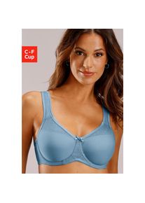 Nuance, Minimizer-BH mit B&uuml;gel und wattierten Tr&auml;gern, blau, 90, Cup E, Minimizer-BH