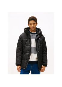 Tommy Jeans, Herren, Steppmantel &raquo;FABRIC MIXED PARKA&laquo; Regular fit mit Kapuze, schwarz, XXL, Steppmantel von Tommy Jeans