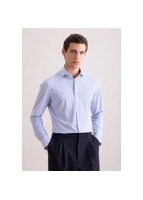 Seidensticker, Herren, Seidensticker Businesshemd &raquo;Schwarze Rose&laquo; X-Slim 1/1 Kentkragen Druck, mittelblau, L (41), normale &Auml;rmell&auml;ngen, Passform: X-