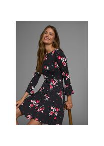 Laura Scott, Unisex, Jerseykleid festliche Anl&auml;sse, langes Kleid, elegant, aus Viskosemischung, schwarz, gemustert, 46, N-Gr, Betonte Taille und 