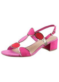 Marco Tozzi, Unisex, Marco Tozzi Sandalette , Blockabsatz, Sommerschuh, Riemchensandale mit verstellbarer Schnalle, pink kombiniert, 39, Sandalette in