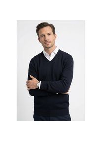 OLYMP, Herren, OLYMP V-Ausschnitt-Pullover &raquo;OLYMP Strick Casual&laquo; klassischer Strickpullover, marine, XL, Pullover von OLYMP