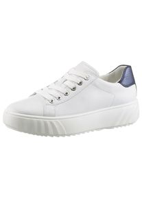 Ara, Unisex, Plateausneaker &raquo;MONACO&laquo; , Freizeitschuh, Halbschuh, Schn&uuml;rschuh, mit Wechselfussbett, H-Weite, wei&szlig;, nachtblau, 4,5 (37,5), Sneaker in 
