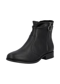 Rieker, Unisex, Stiefelette Boots, Blockabsatz, mit Innenreissverschluss, schwarz, 41, Stiefelette mit seitlichem Zierreissverschluss