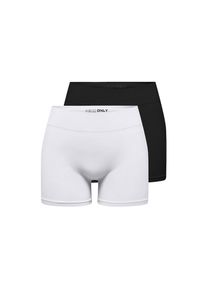 Only, Unisex, Only Hotpants &raquo;ONLVICKY S-LESS MINI SHORTS 2-PACK&laquo;, schwarz pack:schwarz, wei&szlig;, S, N-Gr, 2-er Packung Hotpants von Only