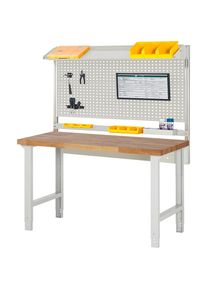 Werkbank mit Systemaufbau Serie 7000, mit Systemaufbau 2, BxT 1500 x 700 mm eurokraft pro