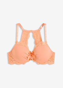 Schalen-BH mit floraler Spitze in orange, Gr&ouml;sse 80B, bonprix