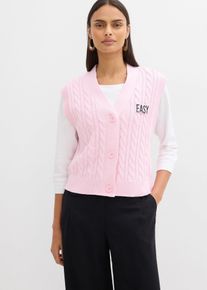 Gilet sans manches en maille en rose, Taille 36/38 (S), Couleur/Motif: rose cristal, bonprix