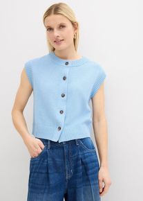 Gilet sans manches en maille en bleu, Taille 52/54 (XXL), Couleur/Motif: bleu clair, bonprix