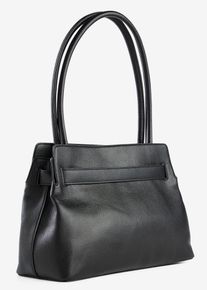 Sac &agrave; main avec d&eacute;tail boucle en noir, Taille 26x35 cm, bonprix