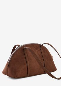 Sac &agrave; bandouli&egrave;re en su&eacute;dine en marron, Taille 18x34 cm, Couleur/Motif: cappuccino, bonprix