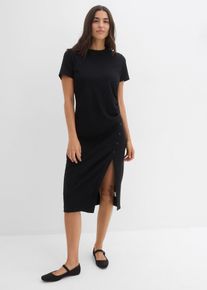 Shirtkleid aus Strukturware in schwarz, Gr&ouml;sse 44/46 (L), bonprix