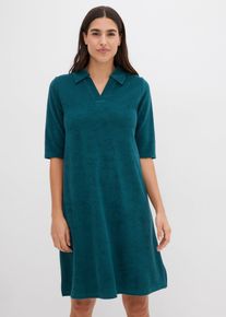 Robe midi avec col polo en p&eacute;trole, Taille 40/42 (M), Couleur/Motif: vert poivre, bonprix