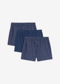 Boxershorts weit mit Baumwolle (3er Pack) in blau, Gr&ouml;sse 5 (M), 100% Baumwolle, bonprix