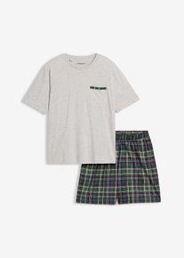 Shorty kurzarm mit Tasche in weiss, Gr&ouml;sse 44/46 (S), bonprix