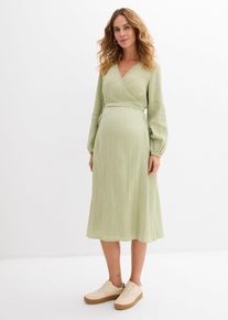 Robe de grossesse et d&rsquo;allaitement en gaze de coton en vert, Taille 40, 100% coton, Couleur/Motif: vert p&acirc;le, bonprix