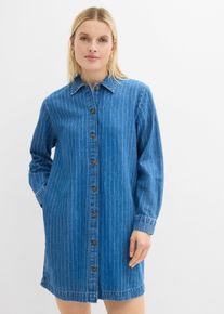 Robe en jean &agrave; rayures en bleu, Taille 44, 100% coton, Couleur/Motif: bleu denim ray&eacute;, bonprix