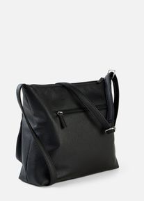 Sac &agrave; bandouli&egrave;re avec poche ext&eacute;rieure d&eacute;corative en noir, Taille 26,5x27 cm, bonprix